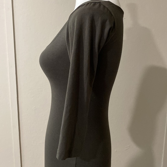 Forever 21 Gray 3/4 Sleeve Top, Size Small - Picture 3 of 5